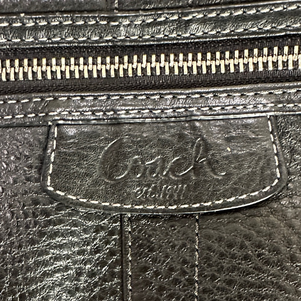 Coach Black Pebbled Leather Hobo Shoulder Bag - Picture 3 of 4